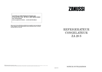 Manuel du propriétaire | Zanussi ZA28S Manuel utilisateur | Fixfr