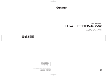 Manuel du propriétaire | Yamaha Motif-Rack XS Manuel utilisateur | Fixfr