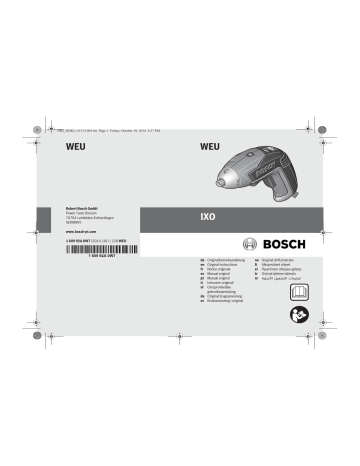 Bosch IXO Mode d'emploi | Fixfr