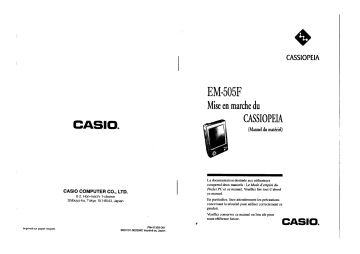 Casio E-505F Manuel utilisateur | Fixfr
