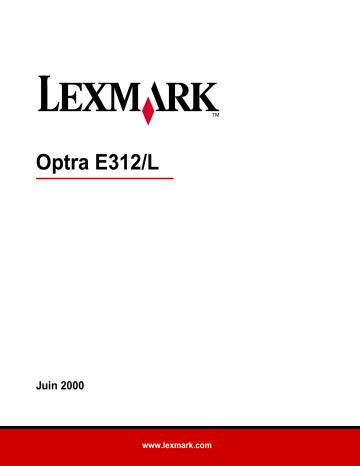 Manuel du propriétaire | Epson OPTRA E312L Manuel utilisateur | Fixfr