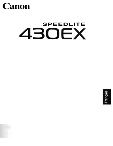 Manuel du propriétaire | Canon Speedlite 430EX Manuel utilisateur | Fixfr