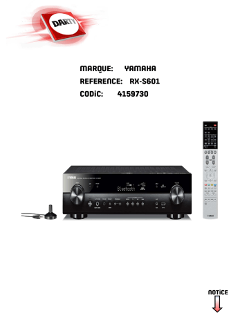 Manuel du propriétaire | Yamaha MUSICCAST RXA860 Manuel utilisateur | Fixfr