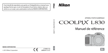 Nikon COOLPIX L830 Manuel utilisateur | Fixfr