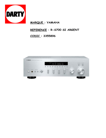 Manuel du propriétaire | Yamaha MUSICCAST RN303 Manuel utilisateur | Fixfr