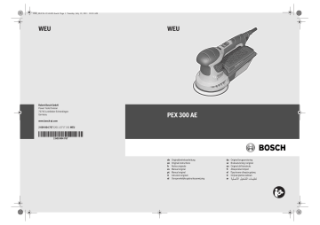 Bosch PEX300AE Mode d'emploi | Fixfr
