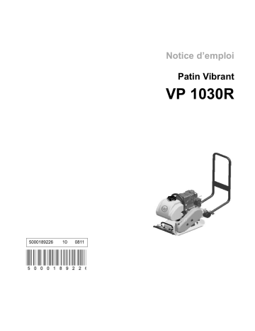 Wacker Neuson VP1030R Single direction Vibratory Plate Manuel utilisateur | Fixfr