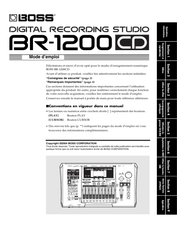 Manuel du propriétaire | Roland BR-1200CD Manuel utilisateur | Fixfr
