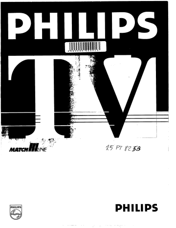 Manuel du propriétaire | Philips 25PT825B Matchline Manuel utilisateur | Fixfr