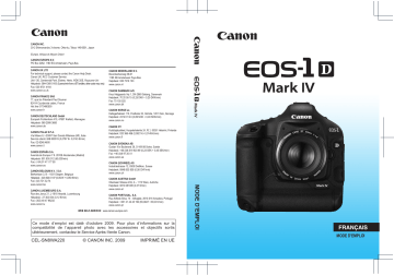 Canon EOS 1D Mark IV Mode d'emploi | Fixfr