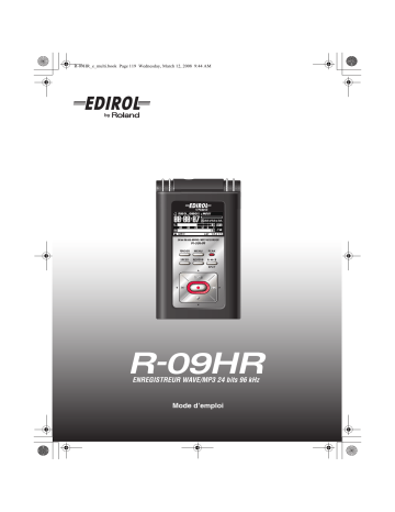 Roland R-09 HR Mode d'emploi | Fixfr