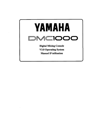 Manuel du propriétaire | Yamaha DMC1000 Manuel utilisateur | Fixfr