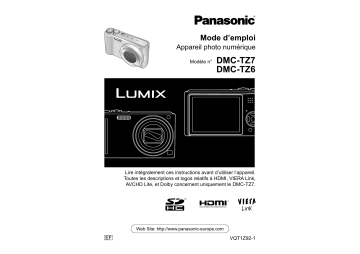 DMC TZ6 | Panasonic DMC TZ7 Mode d'emploi | Fixfr