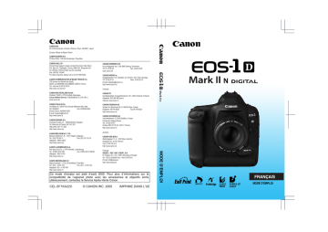 EOS-1D Mark II N | Canon EOS 1D Mark II N Mode d'emploi | Fixfr