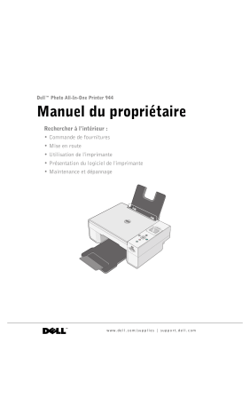 Dell 944 All In One Inkjet Printer printers accessory Manuel du propriétaire | Fixfr