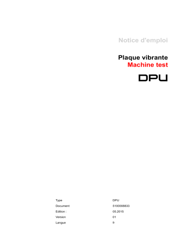 DPU110Lem870 | Wacker Neuson DPU80Lem770 Reversible Vibratory Plate Manuel utilisateur | Fixfr