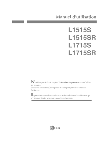 LG L1515SS Manuel du propriétaire | Fixfr