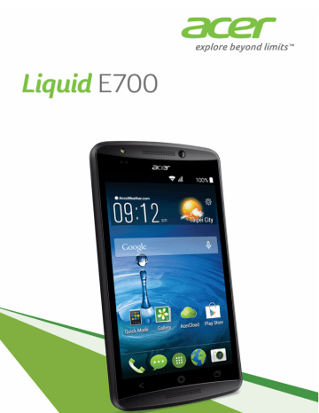 Liquid E700 | E39 Simple SIM | Acer E39 Mode d'emploi | Fixfr