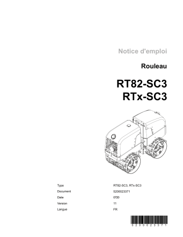 RTK82-SC3 | RTKx-SC3 | RTL82-SC3 | RTLx-SC3 | Wacker Neuson RTx-SC2 EU Trench Roller Manuel utilisateur | Fixfr