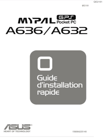 MyPal A636 | Mode d'emploi | Asus MyPal A632 Manuel utilisateur | Fixfr