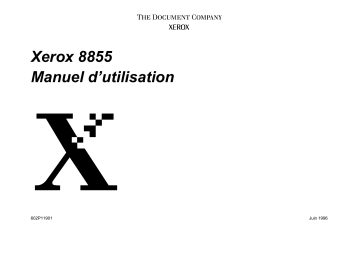 Xerox 8855 Printer and Digital Solution Mode d'emploi | Fixfr
