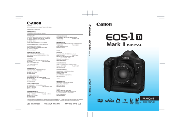 Canon EOS 1D Mark II Mode d'emploi | Fixfr