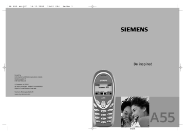Mode d'emploi | Siemens A55 Manuel utilisateur | Fixfr