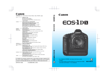 Canon EOS 1DX Mode d'emploi | Fixfr