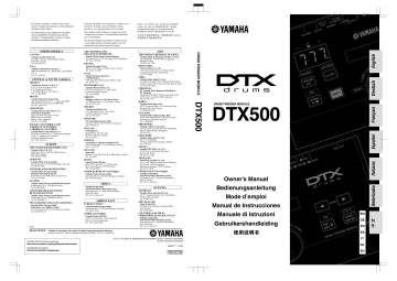 Manuel du propriétaire | Yamaha DTX500 Manuel utilisateur | Fixfr