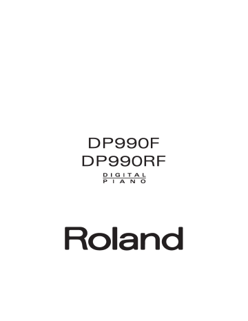 Manuel du propriétaire | Roland DP-990F-MC Manuel utilisateur | Fixfr