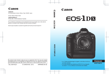 Canon EOS 1DX Mode d'emploi | Fixfr