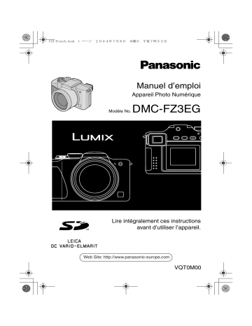 Panasonic DMC FZ3 EG Manuel utilisateur | Fixfr
