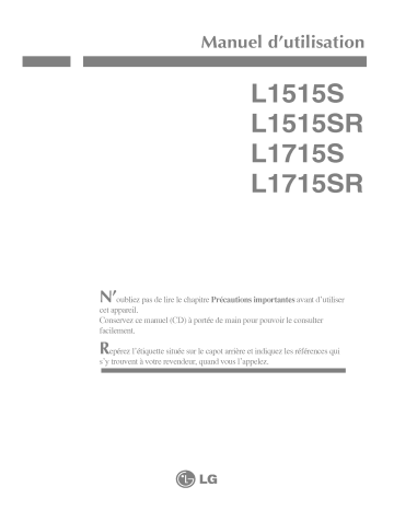 L1715SK | L1715SS | LG L1715SN Manuel du propriétaire | Fixfr