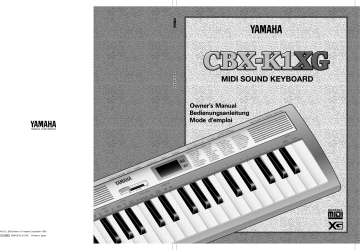 Manuel du propriétaire | Yamaha CBX-K1XG Clavier éléctronique Manuel utilisateur | Fixfr