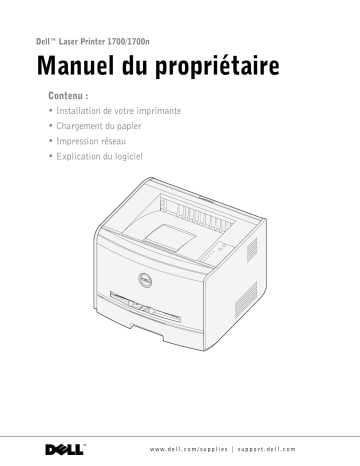 Dell 1700/n Mono Laser Printer printers accessory Manuel du propriétaire | Fixfr