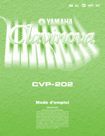 Manuel du propriétaire | Yamaha CVP-202 Manuel utilisateur | Fixfr