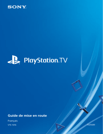 Mode d'emploi | Sony PlayStation TV VTE-1016 Manuel utilisateur | Fixfr