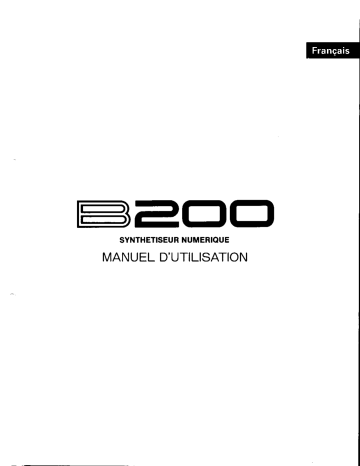 Manuel du propriétaire | Yamaha B200 Manuel utilisateur | Fixfr
