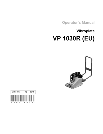 Wacker Neuson VP1030R Single direction Vibratory Plate Manuel utilisateur | Fixfr