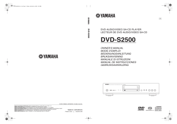 Manuel du propriétaire | Yamaha dvd s2500 Manuel utilisateur | Fixfr