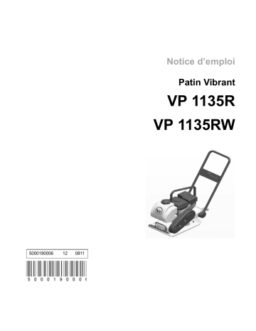 Wacker Neuson VP1135R Single direction Vibratory Plate Manuel utilisateur | Fixfr