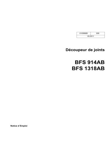 BFS 914AB | Wacker Neuson BFS 1318AB Floor Saw Manuel utilisateur | Fixfr