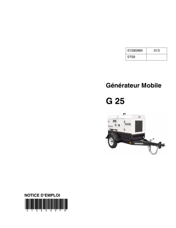 Wacker Neuson G25 Mobile Generator Manuel utilisateur | Fixfr