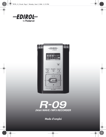 Roland R-09 Mode d'emploi | Fixfr