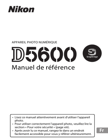 Nikon D5600 Manuel utilisateur | Fixfr