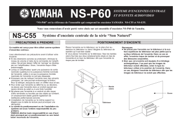 Manuel du propriétaire | Yamaha NS-P60 Manuel utilisateur | Fixfr