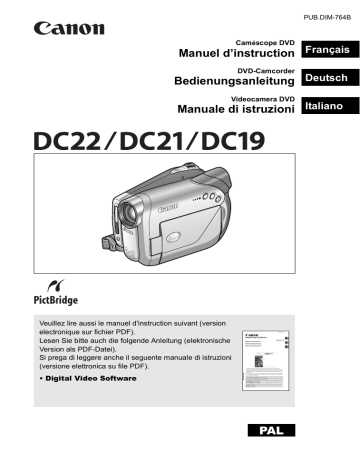 DC19 | DC21 | Mode d'emploi | Canon DC22 Manuel utilisateur | Fixfr