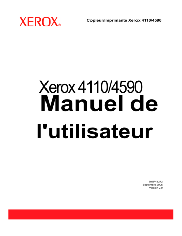 Manuel du propriétaire | Xerox 4110 Manuel utilisateur | Fixfr