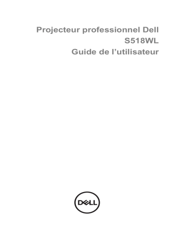 Dell Professional Projector S518WL electronics accessory Manuel utilisateur | Fixfr