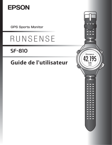 Mode d'emploi | Epson Runsense SF-810 Manuel utilisateur | Fixfr